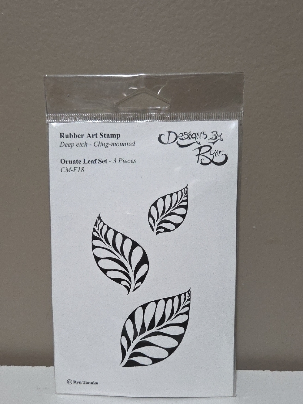 Ornate Leaf Set Deep Etch Cling Mount Rubber Stamps